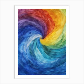 Rainbow Swirl 2 Art Print