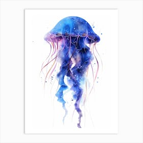 Jellyfish Watercolor Painting Art Print