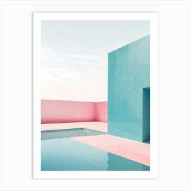 Pink And Blue Pool Poster