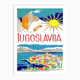 Yugoslavia, Adriatic Sea And Mountains Art Print