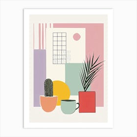 Abstract Minimalistic Geometric Contemporary Boho 6 Art Print