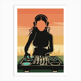 Dj woman 3 Art Print