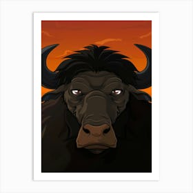 Buffalo Horns Art Print