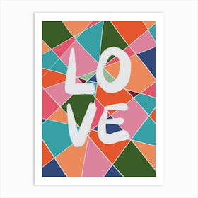 Graphic colorful love Art Print