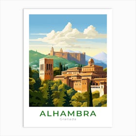 Granada Alhambra Travel Art Print