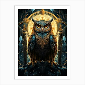 Clockwork Owl Art Print