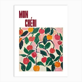 Mon Cheri Poster Summer Cherries Painting Matisse Style 7 Art Print