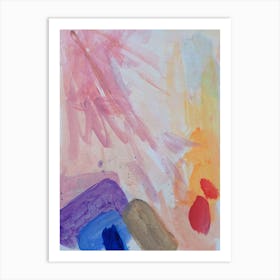 Abstract Painting Rainbow Mountain Art Print