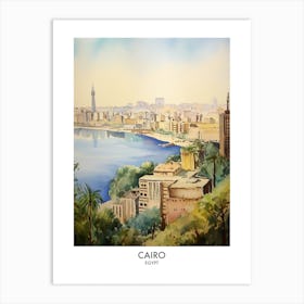 Cairo 1 Watercolour Travel Poster Art Print