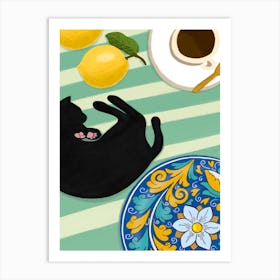 Coffe And Lemons Art Print