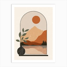 Sunset In The Mountains 27 Art Print