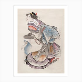 Japanese Woman, Katsushika Hokusai 2 Art Print
