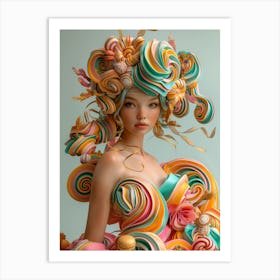 Lollipop Girl Art Print