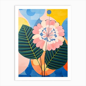 Lantana 1 Hilma Af Klint Inspired Pastel Flower Painting Art Print