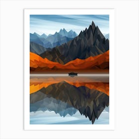 Abstract Mountain Landscape 6 Art Print