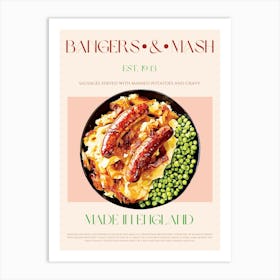 Bangers & Mash Mid Century Art Print