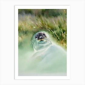 Ringed Seal Storybook Watercolour Art Print