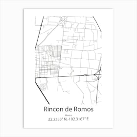 Rincon De La Victoria,Spain Minimalist Map Art Print