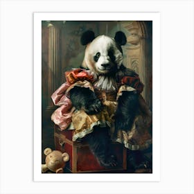 Panda Bear with clothes Art Print