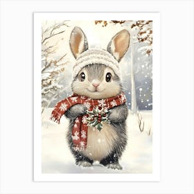 Winter Bunny Art Print