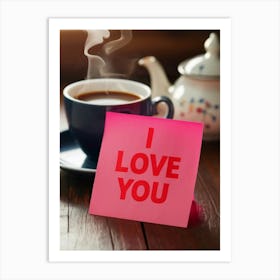 I Love You 2 Art Print