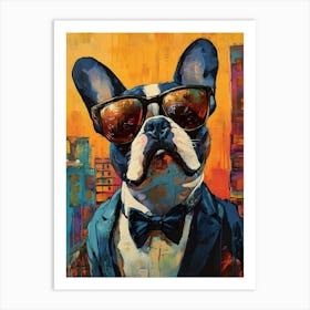 Whimsical Frenchies At The Bar 11 Art Print