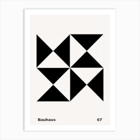 Geometric Bauhaus Poster B&W 67 Art Print