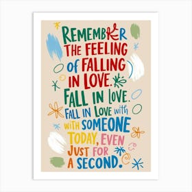 Fall In Love Art Print