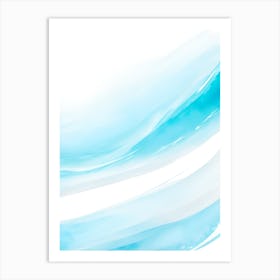 Blue Ocean Wave Watercolor Vertical Composition 99 Art Print