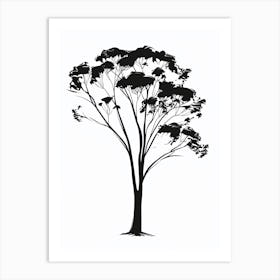 Eucalyptus Tree Simple Geometric Nature Stencil 2 1 Art Print