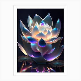 Giant Lotus Holographic 2 Art Print