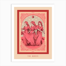 The Muses Pink Tarot Card 2 Art Print