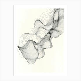 Abstract Wave Drawing Art Print