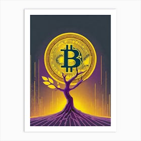 Bitcoin Tree Art Print