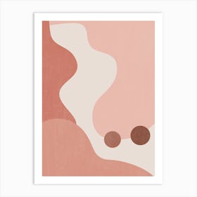Calming Abstract Painting in Warm Terracotta Tones 5 Art Print