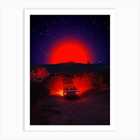 Chasing The Red Sun Art Print