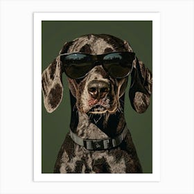 Dog In Sunglasses Art Print