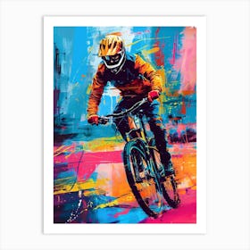 Mtb Rider Canvas Print sport cycling Art Print