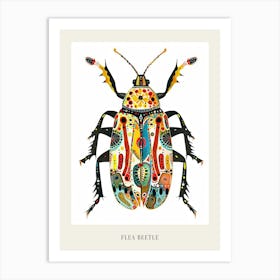 Colourful Insect Illustration Flea Beetle 10 Poster Art Print