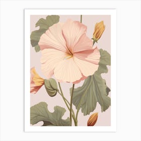 Floral Illustration Nasturtium 2 Art Print