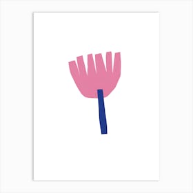 Pink Broom Art Print