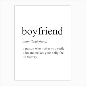 Boyfriend Definition Meaning Art Print