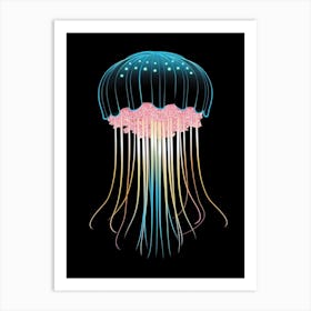 Comb Jellyfish Pop Art Style 4 Art Print