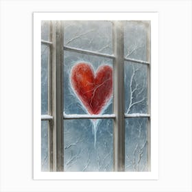 Heart In The Window 1 Art Print