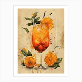 Aperol Spritz Orange 40 Art Print