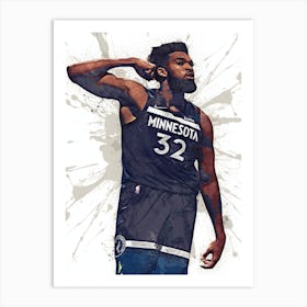 Karl Anthony Towns Minnesota Timberwolves Art Print