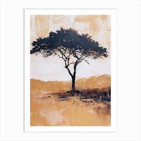 Sahara Serenade, African Tree Art Print