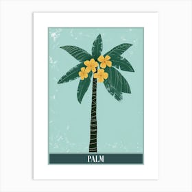 Palm Tree Flat Illustration 1 Poster Art Print