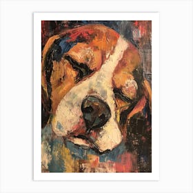 Beagle Acrylic Painting 18 Art Print