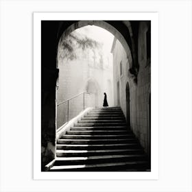 Dubrovnik Croatia Mediterranean Black And White Photography Analogue 1 Art Print